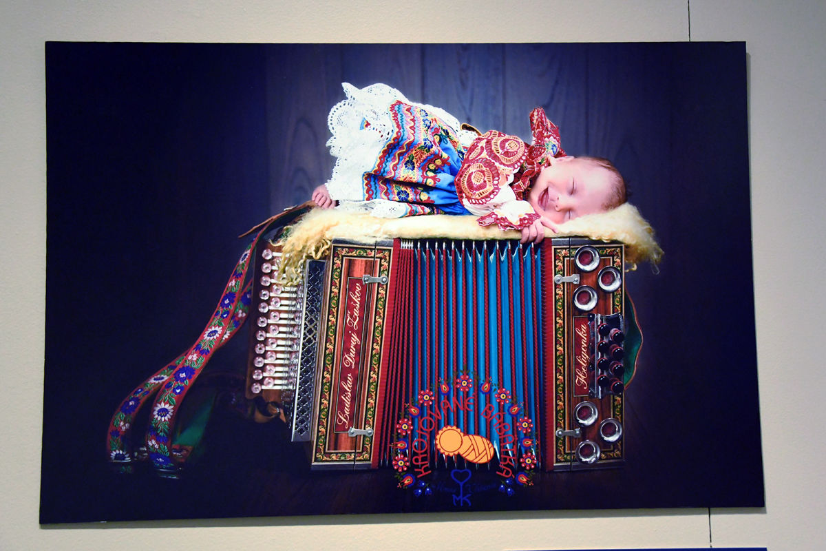 048 Babies in folk dress photo exhibit at the National Czech and Slovak Museum.JPG
